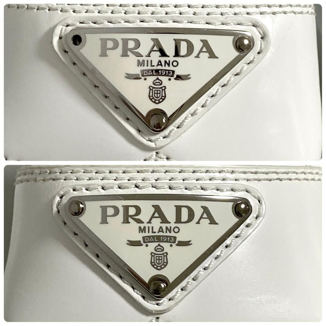 Prada Monolith Brushed Leather Loafers 36 White — view 8