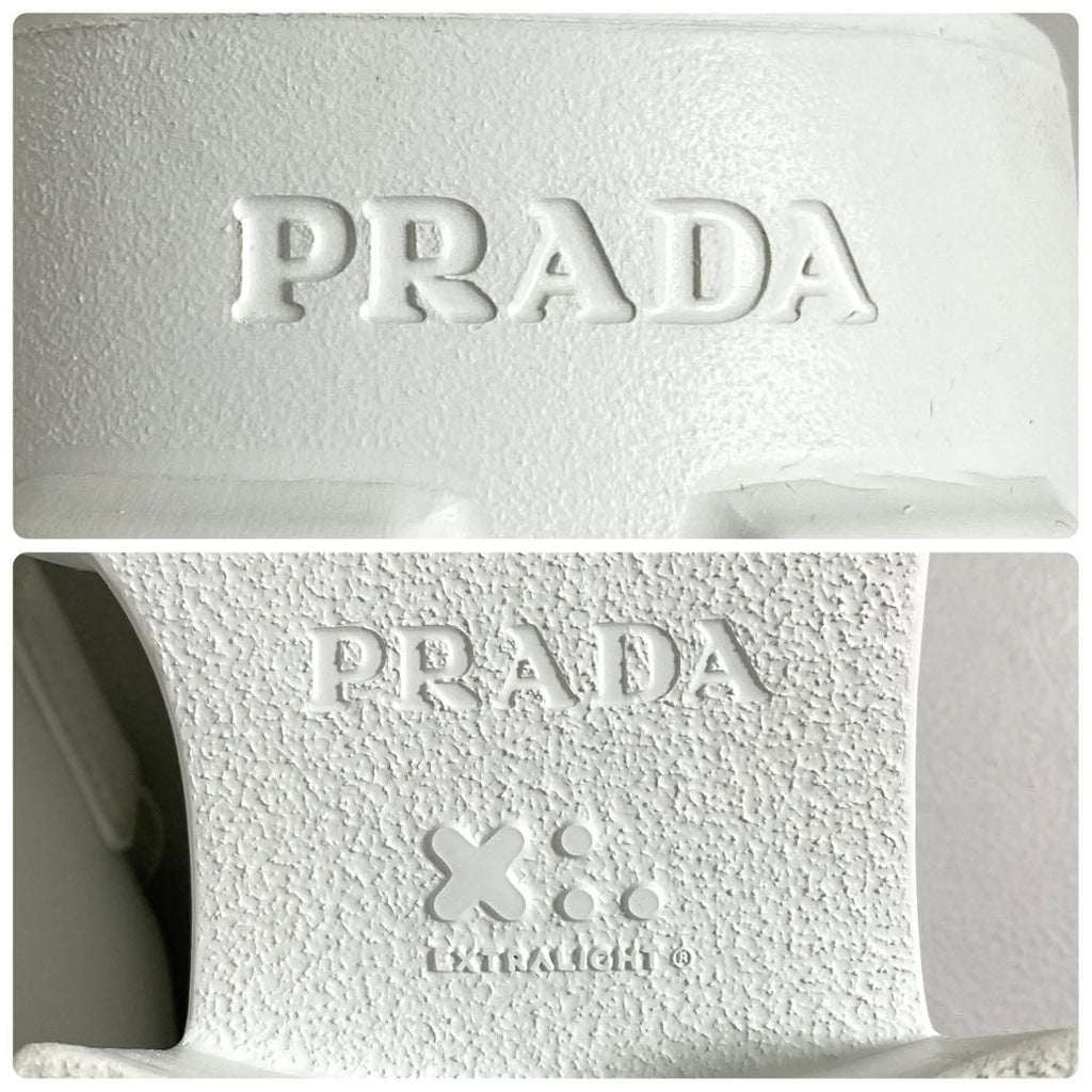 Prada Monolith Brushed Leather Loafers 36 White — view 9