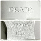 Prada Monolith Brushed Leather Loafers 36 White — view 9