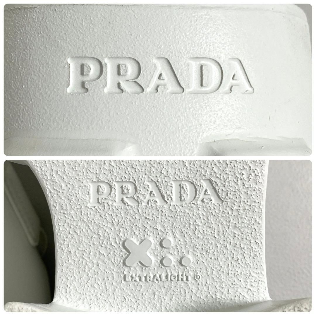 Prada Monolith Brushed Leather Loafers 36 White — view 9