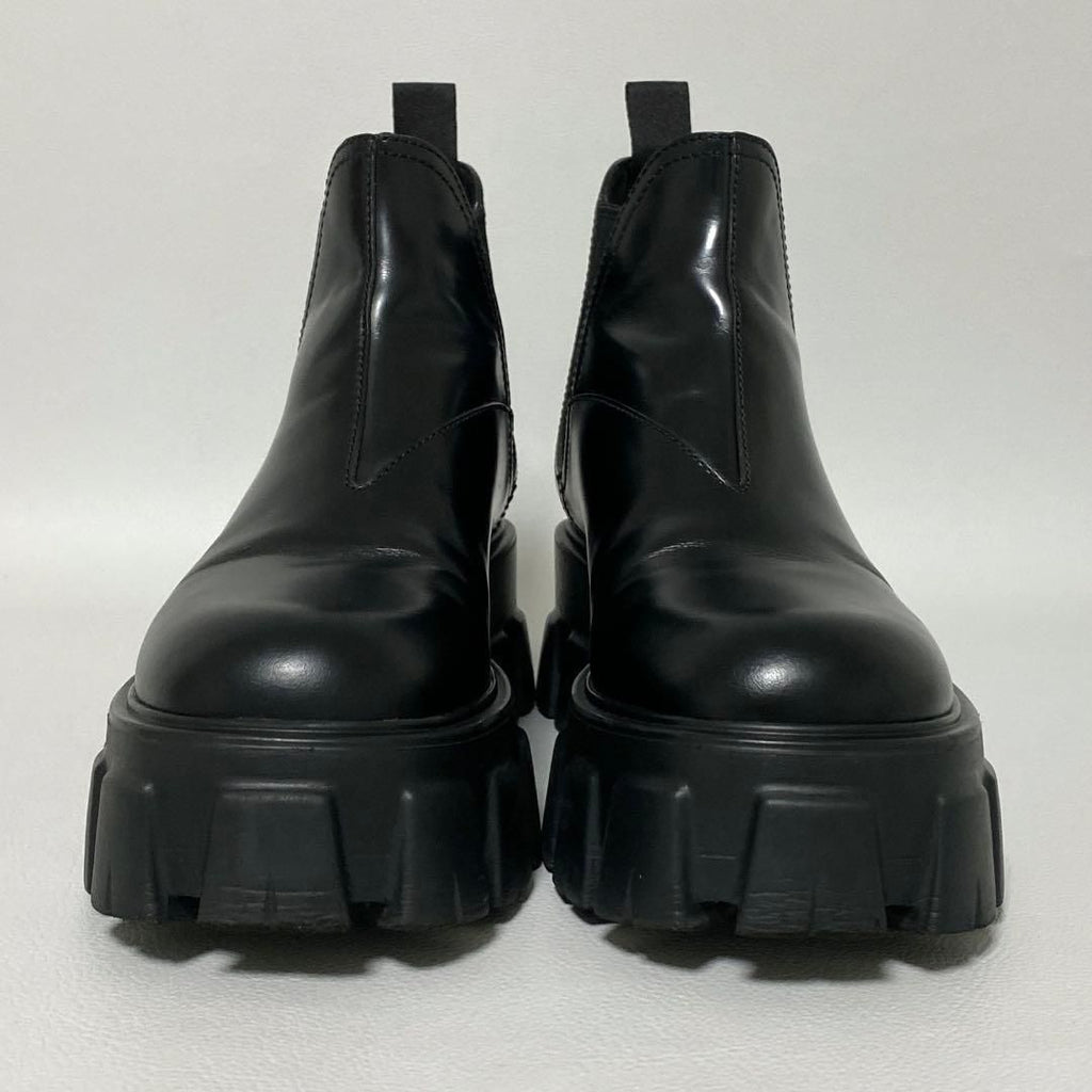 Prada Monolith Side Gore Boots 35.5 Black Short — view 3