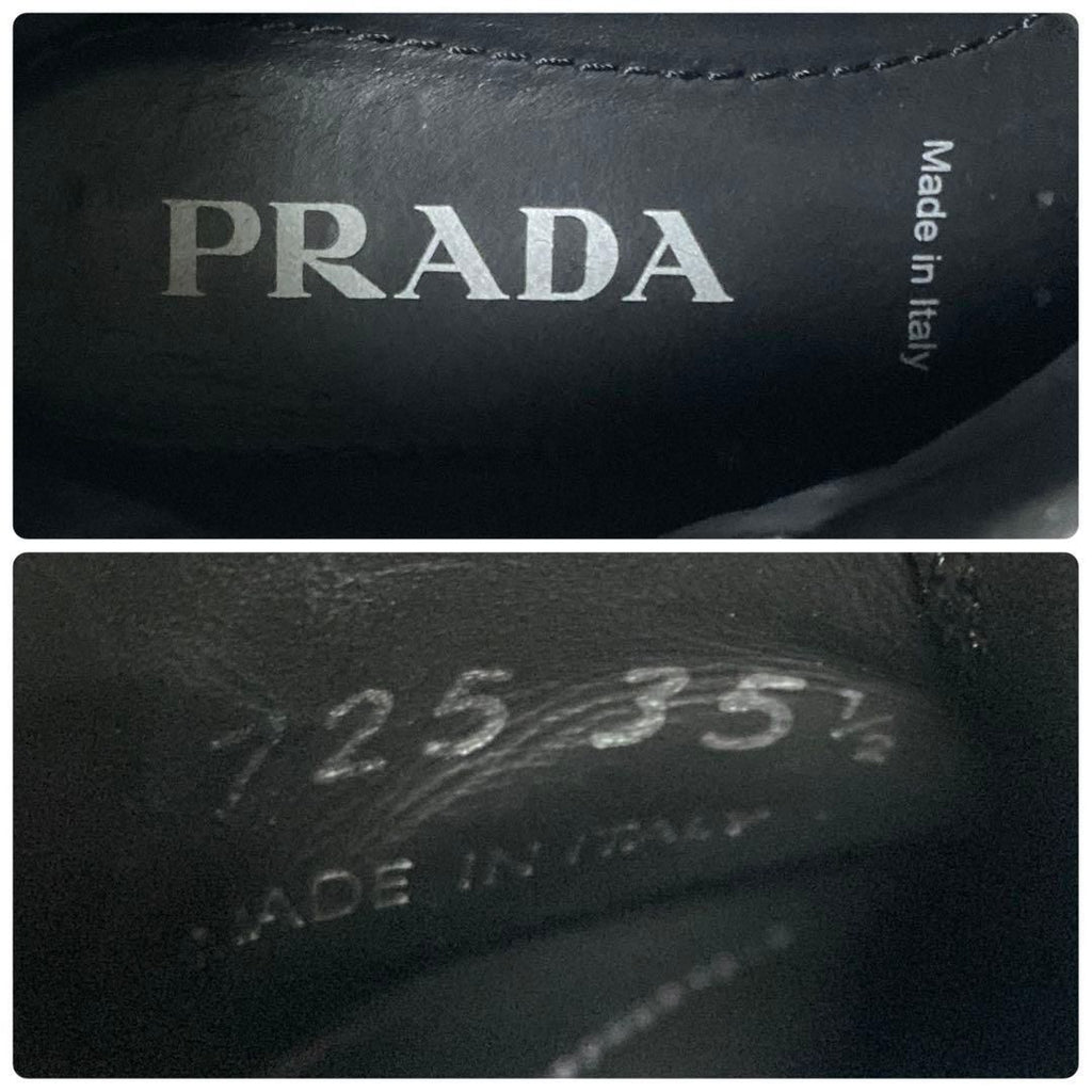 Prada Monolith Side Gore Boots 35.5 Black Short — view 9
