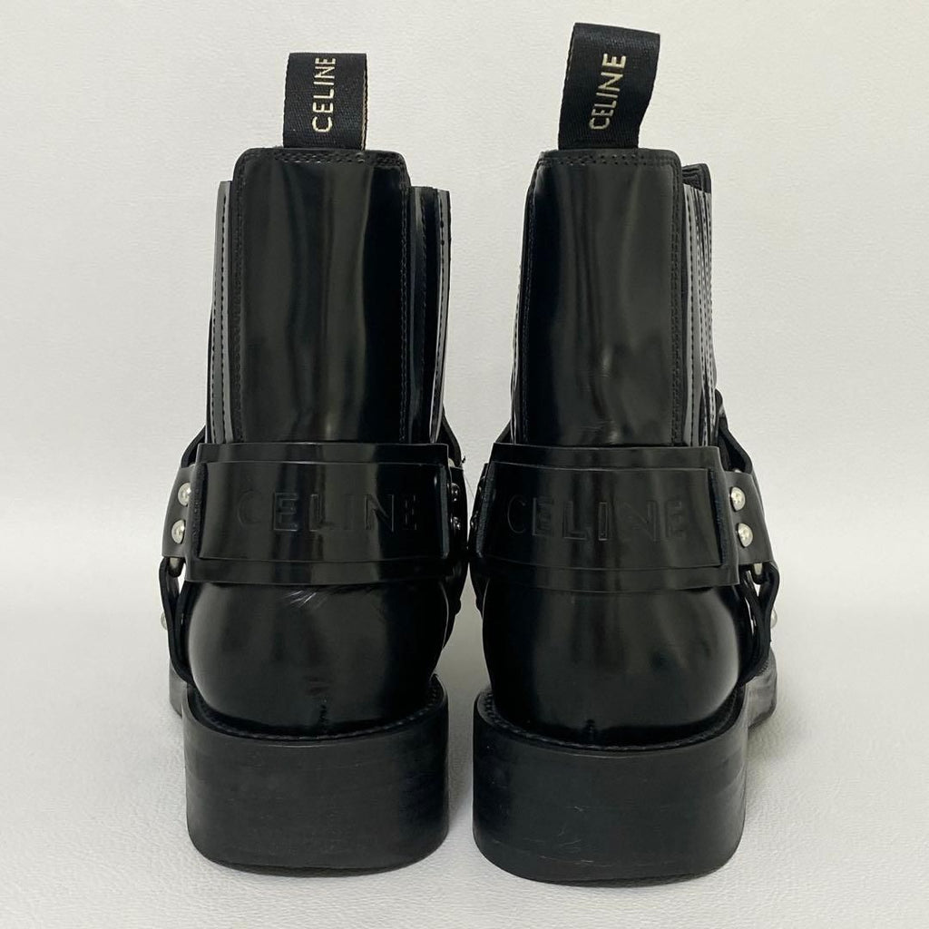 Celine Camargue Biker Chelsea Boots 39 Black — view 4