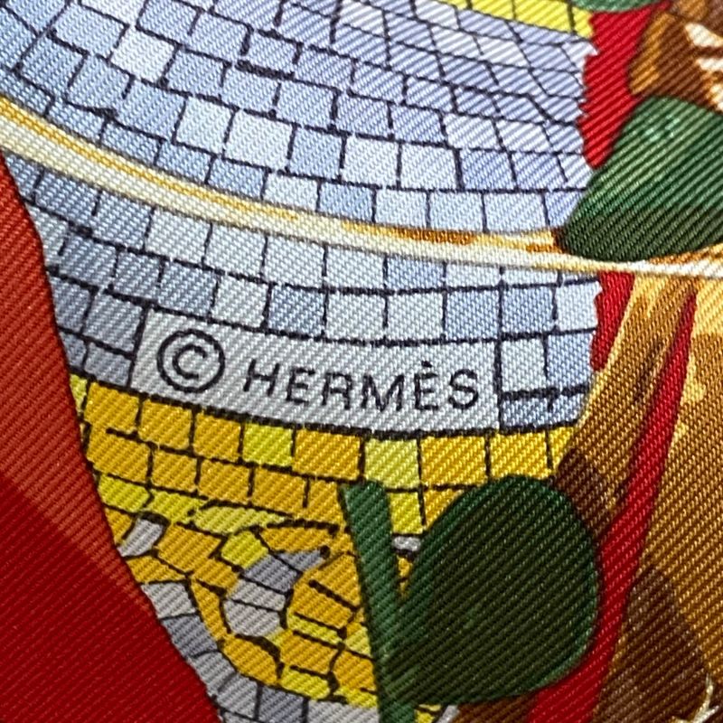 Hermes Scarf Silk Carre 90 LE Robinson CHIC Multicolor — view 7