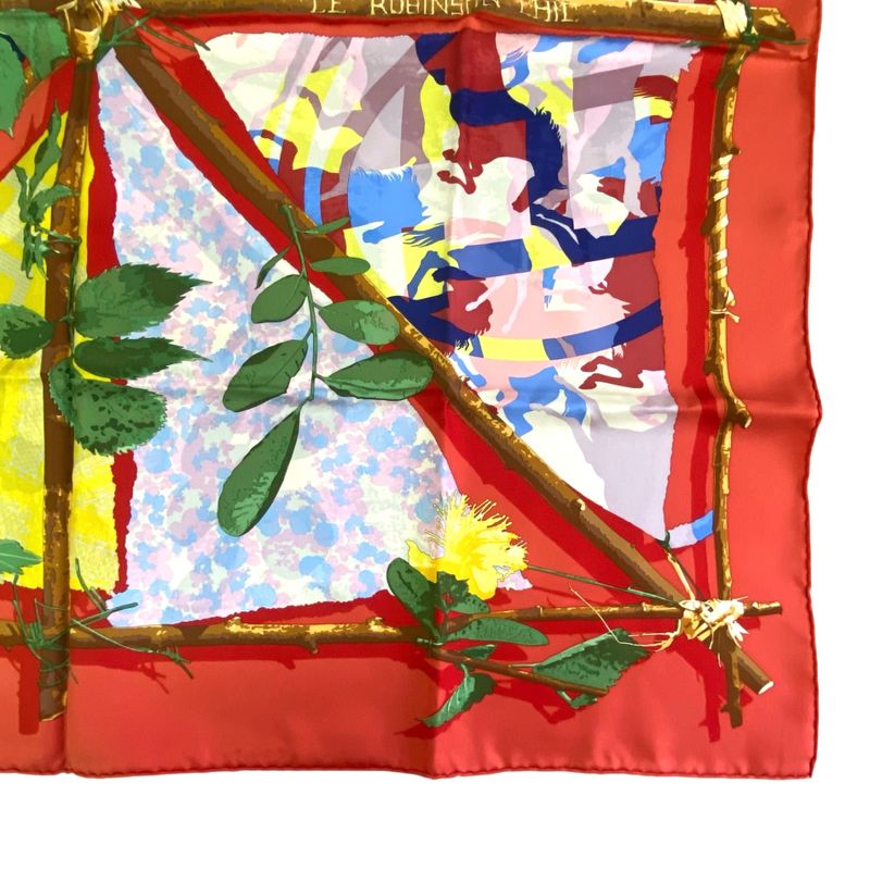 Hermes Scarf Silk Carre 90 LE Robinson CHIC Multicolor — view 5