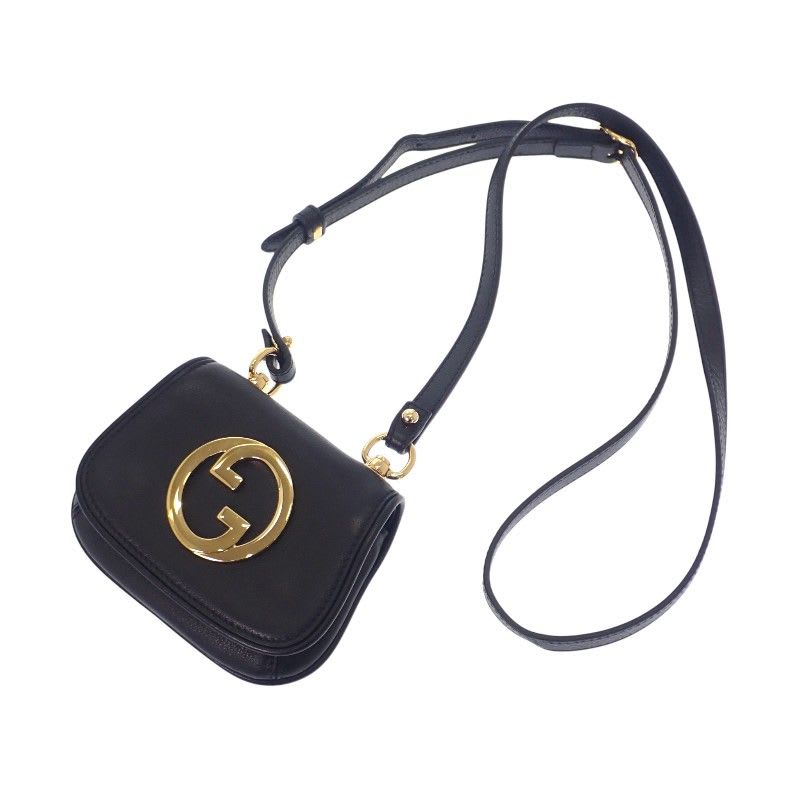 Gucci Blondie Card Case Leather Black Gold Hardware — view 3