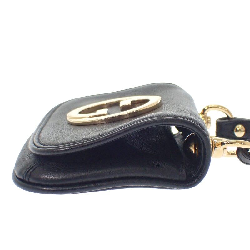Gucci Blondie Card Case Leather Black Gold Hardware — view 7