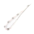 Chanel 2025 B25 P Natural Stone Rhinestone Necklace White Pink Silver — view 6