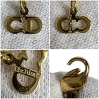 Christian Dior Rhinestone Oval Shape Necklace Gold Hardware Vintage — view 9