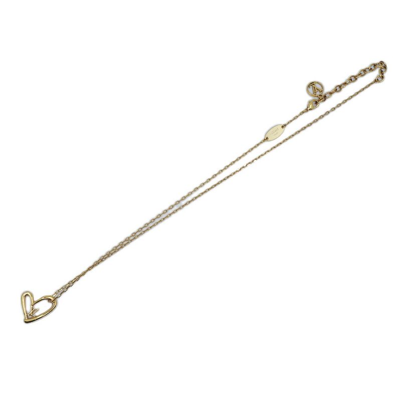 Louis Vuitton Collier Heart Foreign Love Necklace Gold — view 4