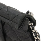 Chanel Quilted Chain Around Shoulder Lambskin Leather Black — view 5