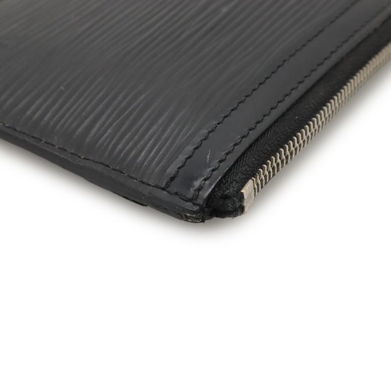 Louis Vuitton Epi Pochette Cles NM Coin Case Purse Noir Black — view 3