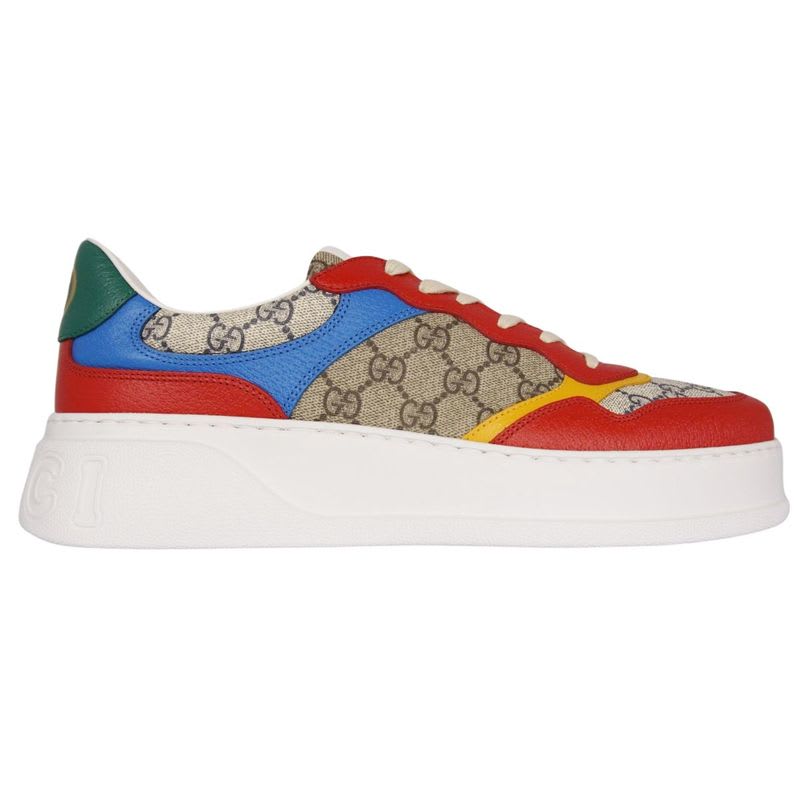 Gucci Sneakers Low Cut GG Supreme Leather Shoes — view 6