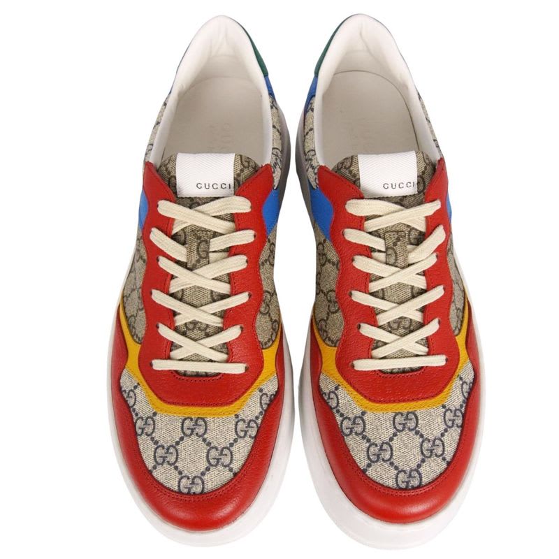 Gucci Sneakers Low Cut GG Supreme Leather Shoes — view 4