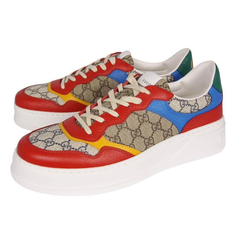 Gucci Sneakers Low Cut GG Supreme Leather Shoes — view 2