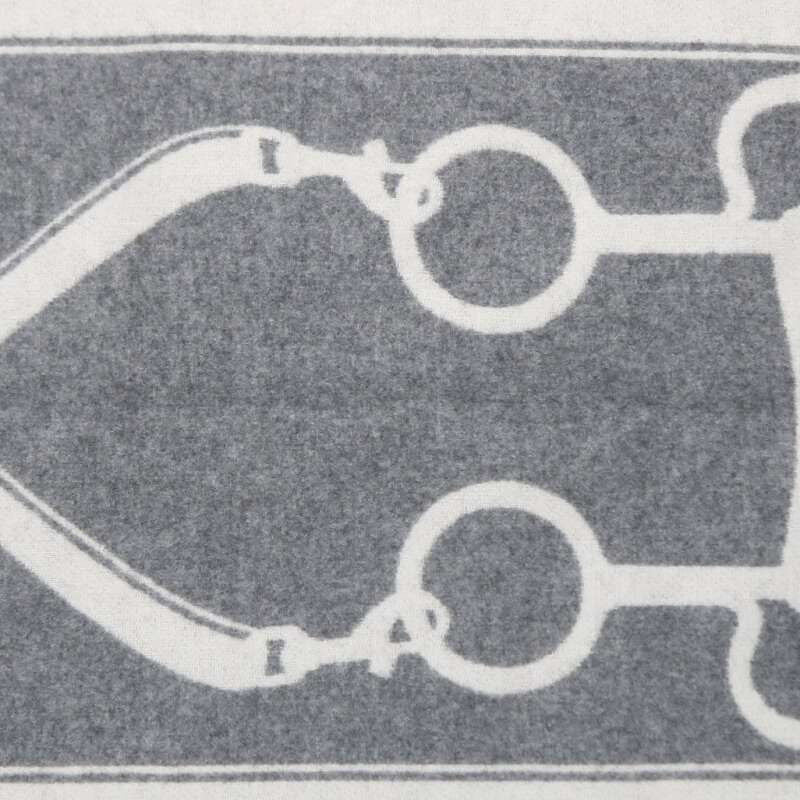 Hermes Kazak Bit Design Cashmere Muffler Scarf — view 2