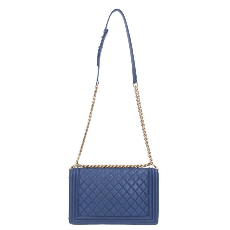 Chanel Boy 28 Lambskin Chain Shoulder Bag — view 3