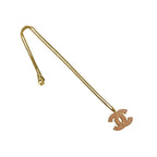 Chanel Coco Mark Motif GP Rhinestone Chain Necklace Pendant 02P — view 5