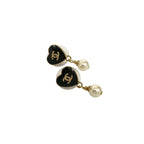 Chanel Coco Mark Heart Motif GP Faux Pearl Earrings Accessories 04A — view 4