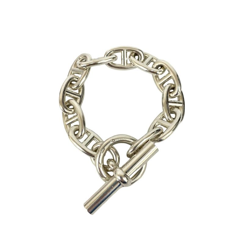 Hermes Margiela Period Chaine D'ancre TGM 11 Frames Silver 925 Bracelet Chain — view 4