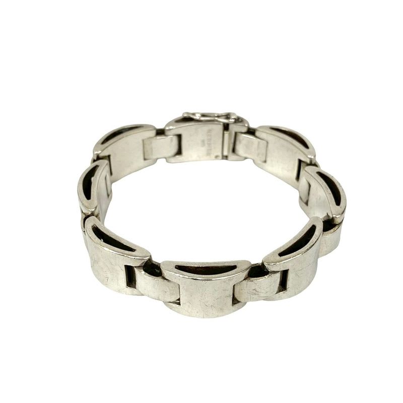 Hermes Luna Park Silver 925 Bracelet Bangle Accessories 28629 — view 8