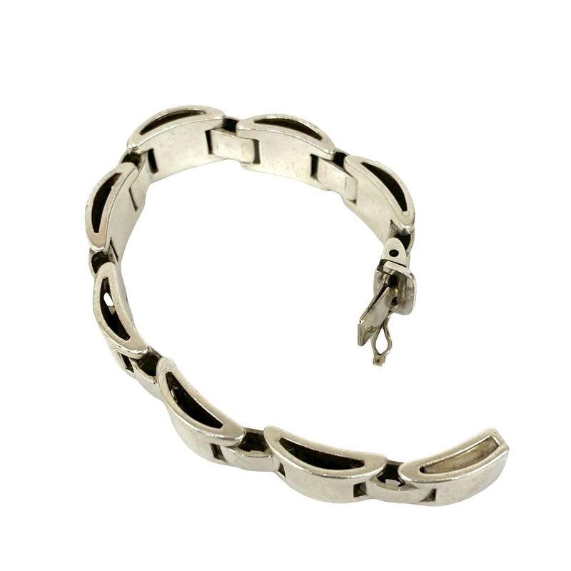 Hermes Luna Park Silver 925 Bracelet Bangle Accessories 28629 — view 9