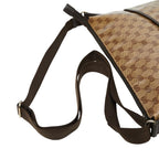 Gucci GG Crystal Crossbody Bag Beige Brown Leather