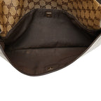 Gucci GG Crystal Crossbody Bag Beige Brown Leather