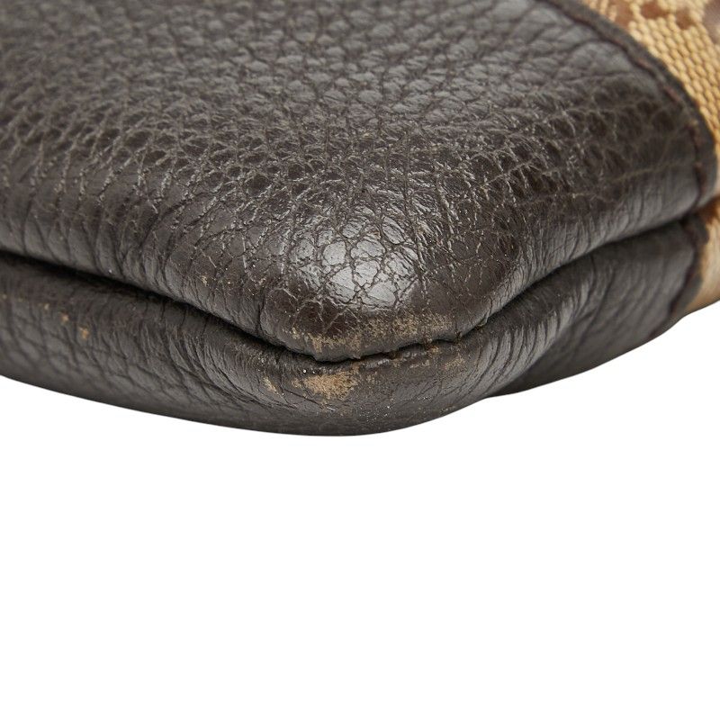 Gucci GG Crystal Crossbody Bag Beige Brown Leather