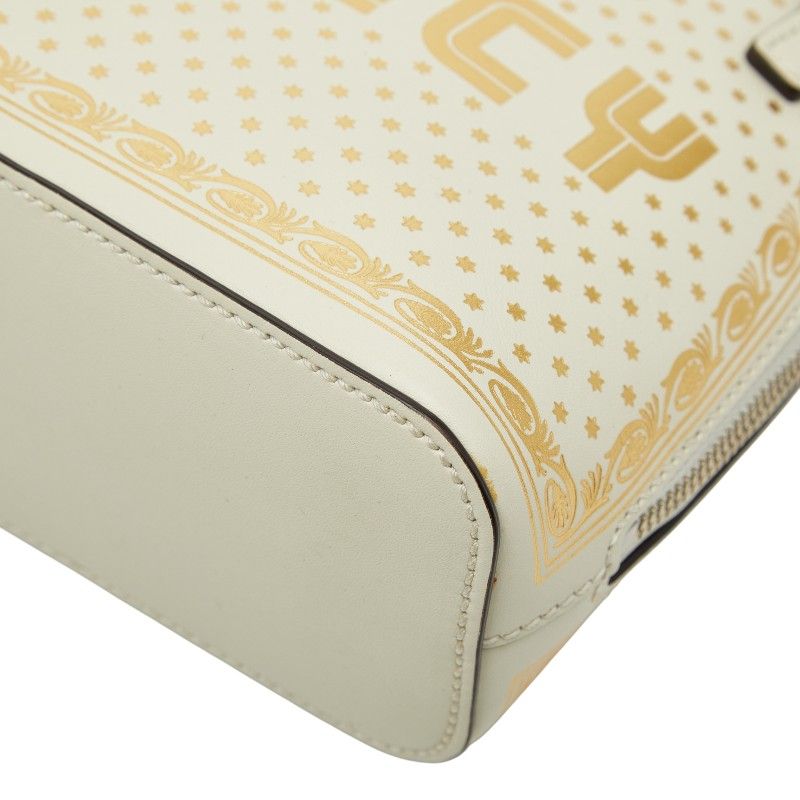 Gucci Sega Guccy Crossbody Bag White Gold Leather — view 5