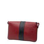 Gucci GG Marmont Ally Crossbody Bag Red Black Leather