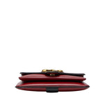 Gucci GG Marmont Ally Crossbody Bag Red Black Leather