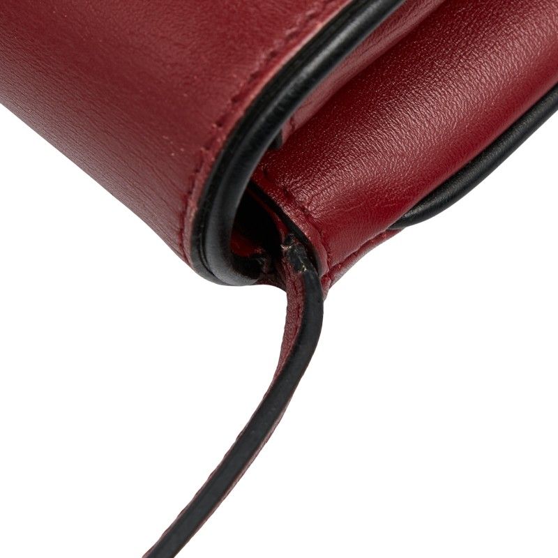 Gucci GG Marmont Ally Crossbody Bag Red Black Leather