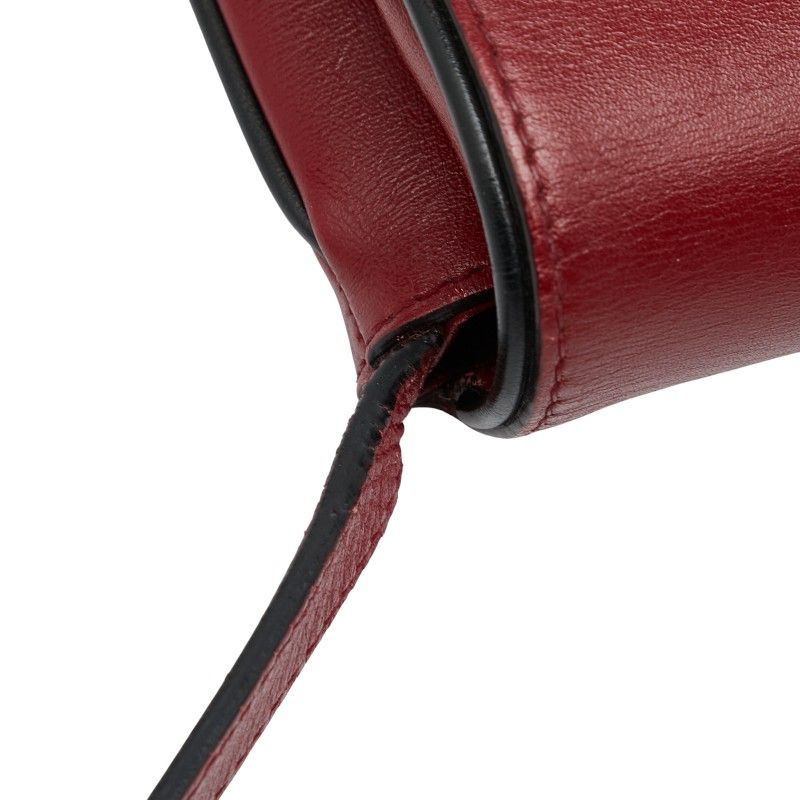 Gucci GG Marmont Ally Crossbody Bag Red Black Leather