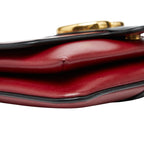 Gucci GG Marmont Ally Crossbody Bag Red Black Leather