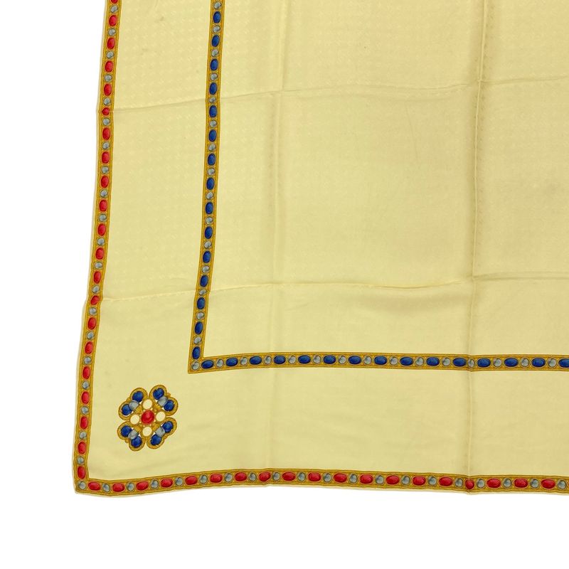 Chanel Scarf Large Silk Logo Coco Mark Yellow — view 4