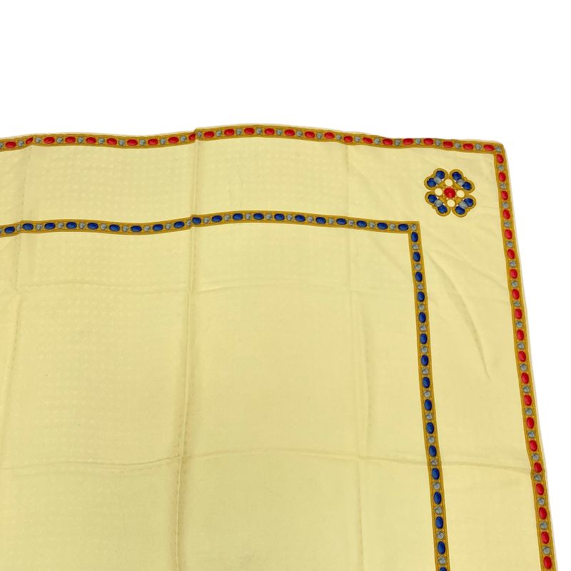 Chanel Scarf Large Silk Logo Coco Mark Yellow — view 3