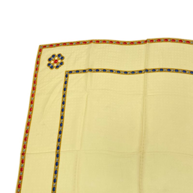 Chanel Scarf Large Silk Logo Coco Mark Yellow — view 2