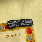 Chanel Scarf Large Silk Logo Coco Mark Yellow — view 7