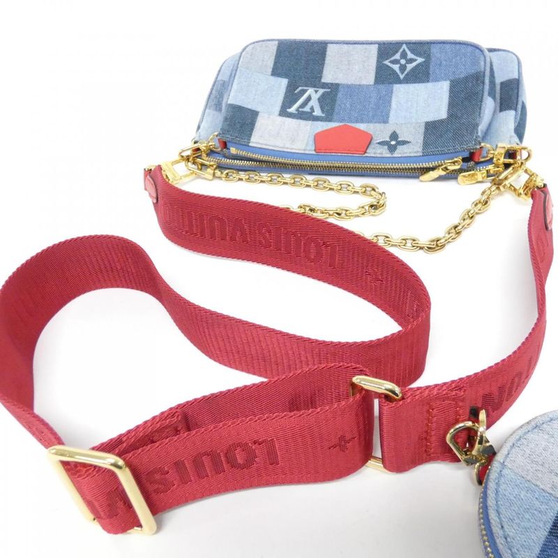 Louis Vuitton Denim Monogram Multi Pochette Accessory Shoulder Bag — view 9