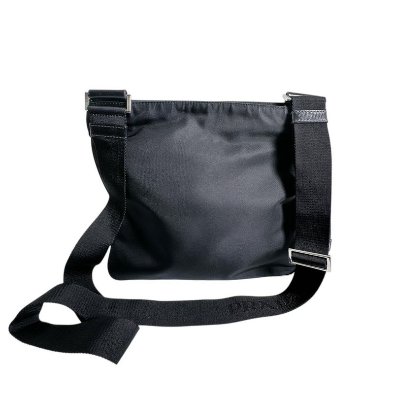 Prada Crossbody Body Bag Triangle Logo Shoulder Black — view 5