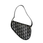 Dior Accessory Pouch Trotter Saddle Bag Handbag Black — view 3