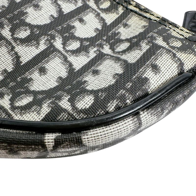 Dior Accessory Pouch Trotter Saddle Bag Handbag Black — view 9