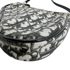 Dior Accessory Pouch Trotter Saddle Bag Handbag Black — view 6
