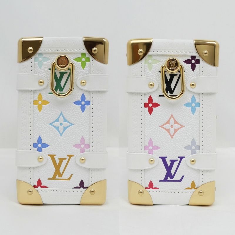 Louis Vuitton Side Trunk MM Takashi Murakami Shoulder Bag White — view 4