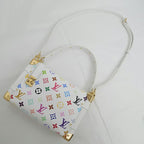 Louis Vuitton Side Trunk MM Takashi Murakami Shoulder Bag White — view 9