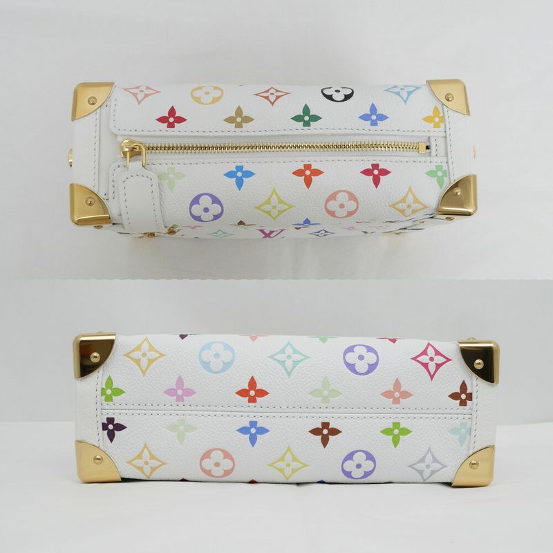 Louis Vuitton Side Trunk MM Takashi Murakami Shoulder Bag White — view 5