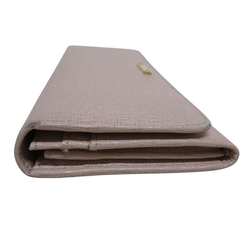 Fendi Leather Logo Plate Bifold Long Wallet 8 F09 Fondk Pink — view 3