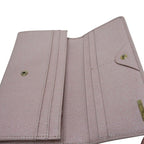 Fendi Leather Logo Plate Bifold Long Wallet 8 F09 Fondk Pink — view 9