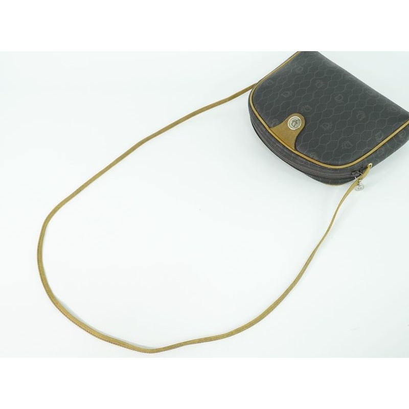 Christian Dior Honeycomb Pattern Shoulder Bag Pochette Black — view 6